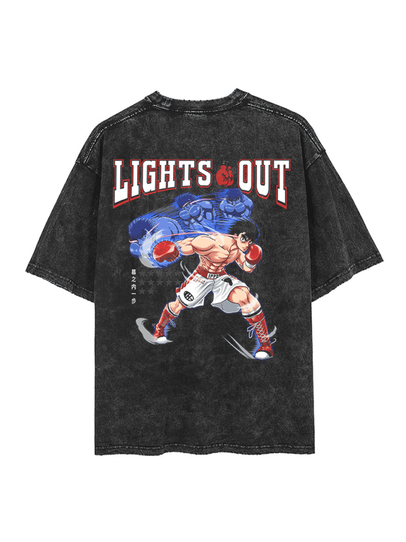 trzn ippo lights out 2 sided vintage tee attack titan 964